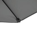 Ombrellone da Giardino Decentrato Ø256x245 cm in Acciaio e Poliestere Grigio Scuro