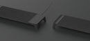 Supporto Monitor da Scrivania 56x20x5,7 cm con Base di Ricarica Wireless in MDF e Plastica Nero