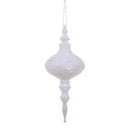 Set 12 Palline Decorative per Albero di Natale con Punta H19,8 cm Bianco