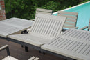 Tavolo Rettangolare Allungabile da Giardino 280x100 cm Voghini Monterosso Grigio
