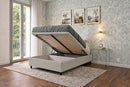 Letto 1 Piazza e Mezza Contenitore Imbottito Similpelle Tortora Boxmax Varie Misure