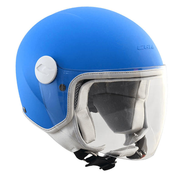 prezzo Casque Demi-Jet Enfant Visière Longue CGM Magic Mono 205A Bleu Mat Différentes Tailles