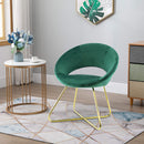 Set 2 Sedie Vintage 58x64x83 cm in Tessuto Effetto Velluto Greta Verde