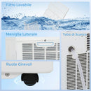Condizionatore Portatile 9000 BTU 2,6 kW 4 in 1 31x35x68 cm Classe A con Telecomando Display LED e Timer 24H per 33 m² Bianco      