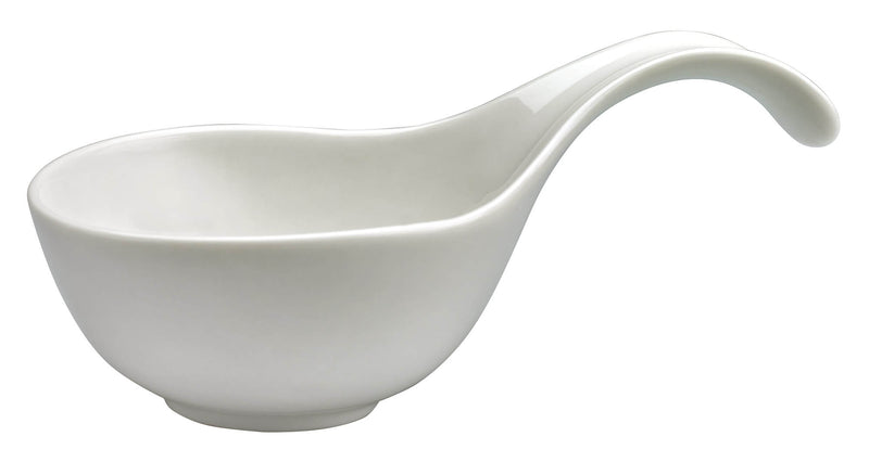 Set 6 Coppette Aperitivo con Manico 17,5x9,5x8,5 cm in Porcellana Allluminica Kaleidos Aluxina Bianche