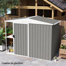 Set 12 Pannelli di Ricambio 129x45 cm per Casette da Giardino in Acciaio Zincato Grigio      