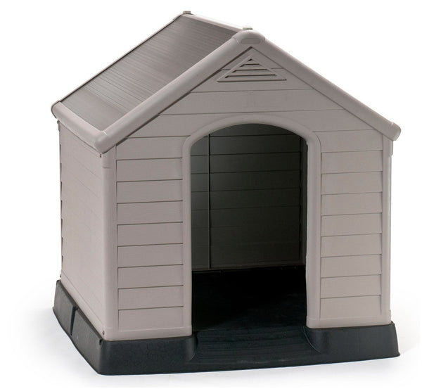 Cuccia da Esterno per Cani 99x95x99 cm in Plastica Keter Dog House Sabbia/Marrone sconto