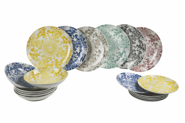 acquista Service De Table 18 Pièces en Porcelaine Multicolore VdE Tivoli 1996 Classique Nouveau