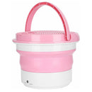 Mini Lavatrice Portatile Pieghevole da Campeggio 25x31 cm Rosa