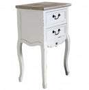 Mobiletto Cuore 2 44x32x74 h cm in Legno di paulownia Bianco