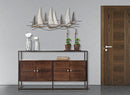 Mobile Burn 150x40x83 cm in Legno di Acacia e in Ferro Marrone