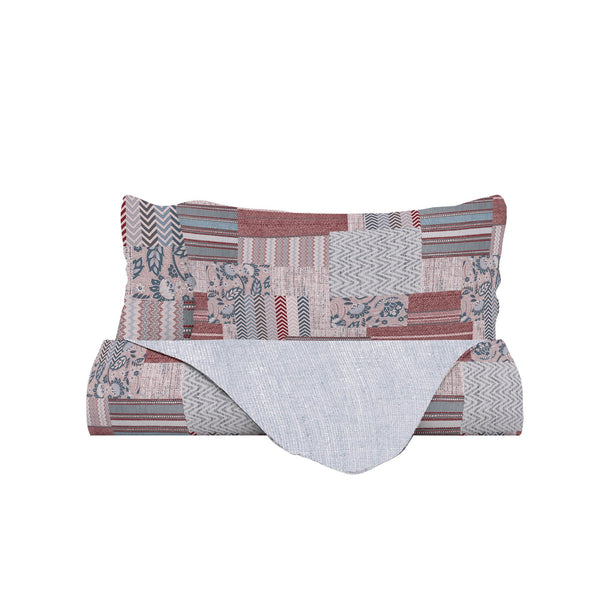 Housse de couette avec taies d'oreiller imprimées Athena Lucy Rouge différentes tailles sconto