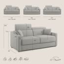 Divano Letto 2 Posti 171x100x98 cm in Tessuto Panna