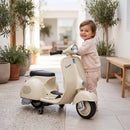 Moto Elettrica per Bambini 3+ Anni Licenza Piaggio Vespa 7,2 V 81x37x63 cm con Rotelle Rimovibili 3-5 km/h Max 30 kg in PP Bianco      