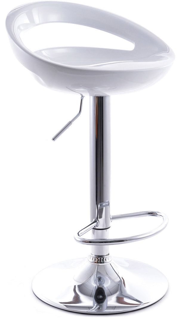 sconto Tabouret avec vérin à gaz et assise pivotante en Abs Vandi Bianco