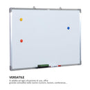 Lavagna Magnetica da parete 90x60 cm in alluminio Bianco 
