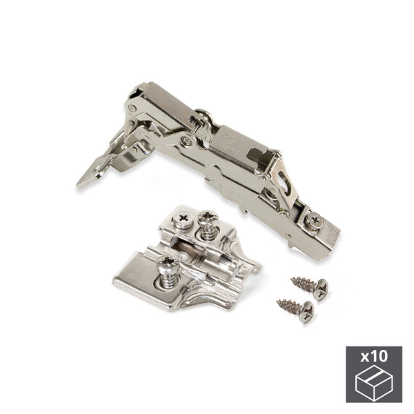 Charnière Coupelle 35 mm Col Droit Fermeture Amortie 165º Euro Base 10 Pièces Emuca acquista