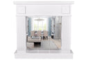 Camino Decorativo da Pavimento 99,7x103,4x27 cm con Specchio  Marina Plus Bianco