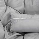 Dondolo Pensile da Giardino con cuscino Ø108x198 cm Amirantes grigio