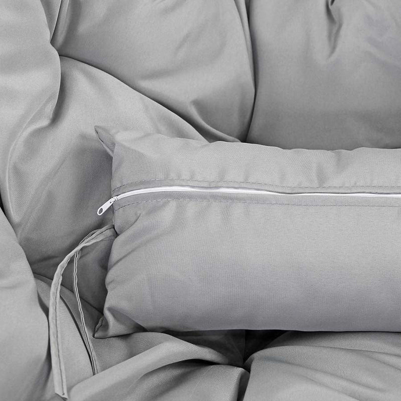 Dondolo Pensile da Giardino con cuscino Ø108x198 cm Amirantes grigio