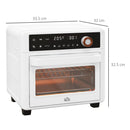 Forno Elettrico 1500W 13L 12 Programmi Friggitrice ad Aria Bianco 