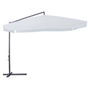 Ombrellone Decentrato 3x3 mt Struttura in Acciaio da Giardino Esterno Bianco