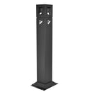 Posacenere a Colonna 30,5x106,3x24,7 cm in Metallo Nero Opaco 3L per Interno Esterno