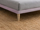Letto Singolo con Rete Rivestita Microfibra Glicine Tessis Varie Misure