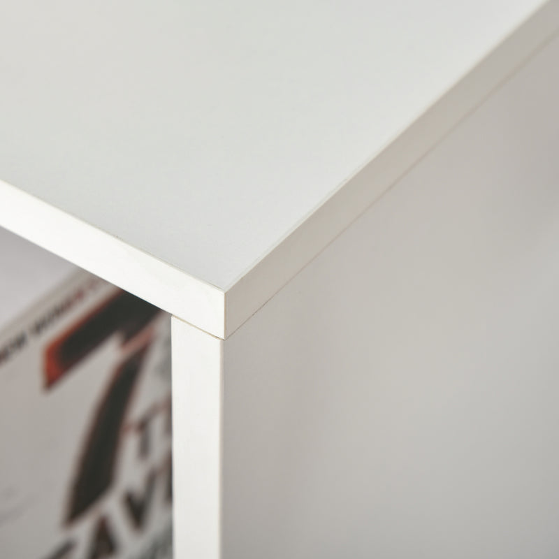 Libreria a Cubi 65,5x30x97,5 cm 6 Vani a Giorno Rivestimento in Melamina Bianco  