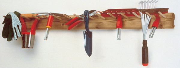 Porte-outils mural 96x3,5x9 cm en bois de conifère Taini sconto