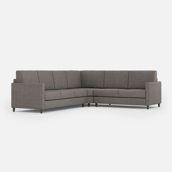 sconto Canapé d'angle Karay 6 places 281x221x85 cm en tissu gris