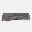 Divano Angolare 6 Posti 281x241x85 cm Karay in Tessuto Grigio