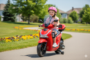 Scooter Elettrico per Bambini Licenza Ufficiale Honda SH125 12V con Ruote EVA e Sedile Pelle Rosso