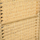 Paravento a 3 Ante Pieghevole 135x180 cm per Interni Autoportante e Intrecciato color Legno  