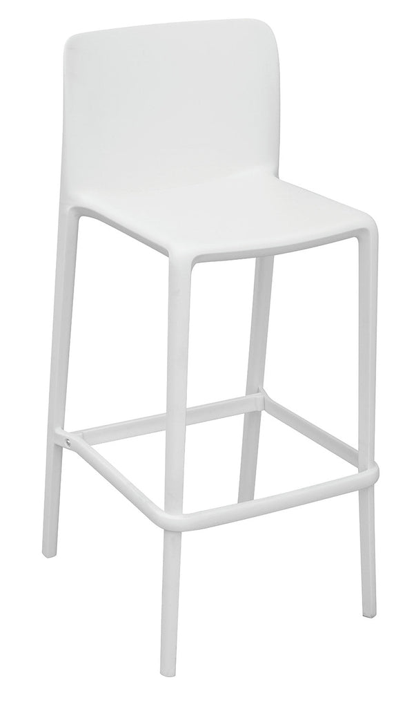 sconto Sgabello 46x102x48 cm Palermo in Polipropilene Bianco