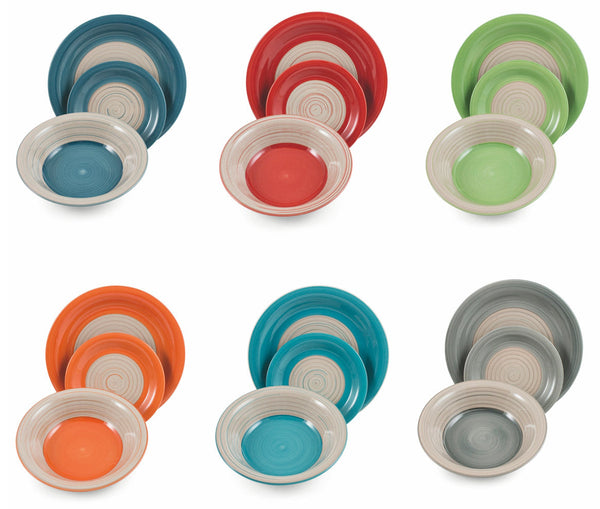 online Service de vaisselle 18 pièces en grès multicolore Soriani California