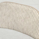 Set di 6 Sedie Pieghevoli Moderne 45x46x78 cm in Acciaio e Tessuto Effetto Lino Beige      