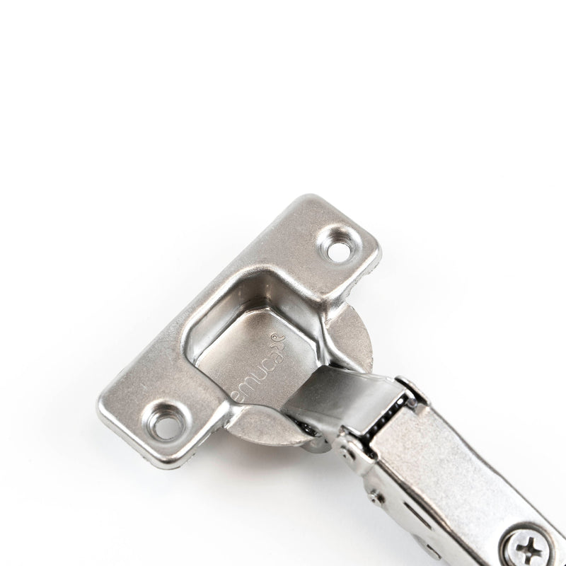 Cerniera a Scodellino X71 con Chiusura Ammortizzata Apertura 105º Basette per Vite Nichel Emuca