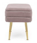 Panca Singola Contenitore Pavlina in Tessuto effetto Velluto Mauve