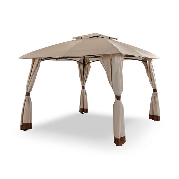 Tonnelle de Jardin 3x3m Couverture en Polyuréthane avec Ventilation Taddei Venise Beige prezzo