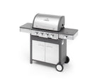 Barbecue a Gas GPL 4 Fuochi + 1 Fornello Laterale Ompagrill Indianapolis 5/B in Acciaio Inox