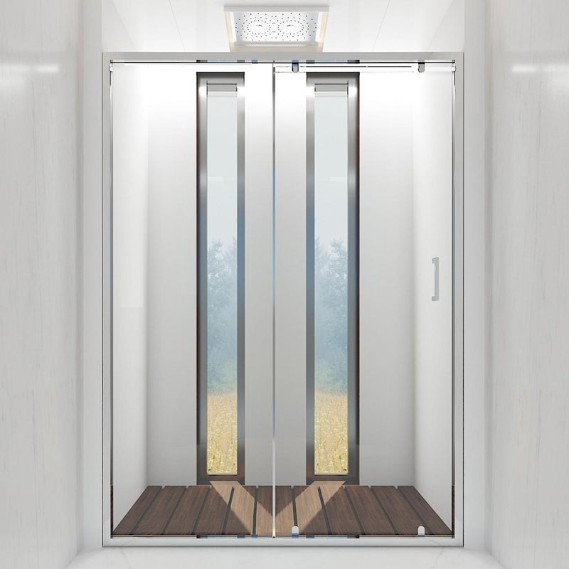 Porta Parete Doccia 1 Anta Scorrevole in Cristallo Trasparente 6mm H195 Bonussi Giuly Varie Misure