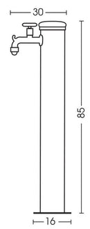 Fontana da Giardino con Rubinetto in Tinta Belfer 42/TT Verde