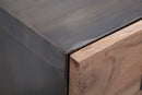 Comò Mumbai 85x40x77 cm in Legno di Acacia e in Ferro Marrone e Nero