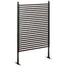 Recinzione Divisorio da Giardino 93x22x150 cm Modulabile Autoportante in Acciaio Marrone   