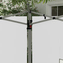 Pareti per Gazebo 3x3m o 3x4m 295x195 cm in Plastica e Tessuto Oxford Bianco