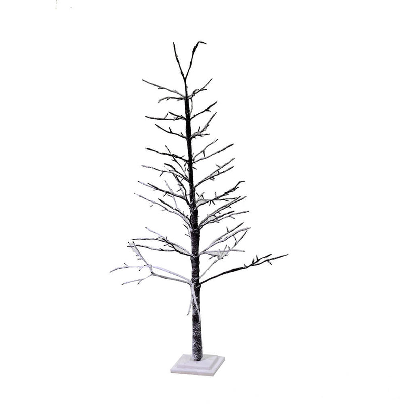 Albero di Natale Luminoso con 186 Led Luce Calda 20x20xH150cm Marrone Innevato