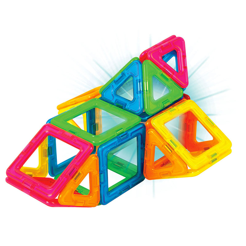 Costruzioni Magnetiche 3D Gioco Calamitato 31 Pezzi Magformers Neon Led