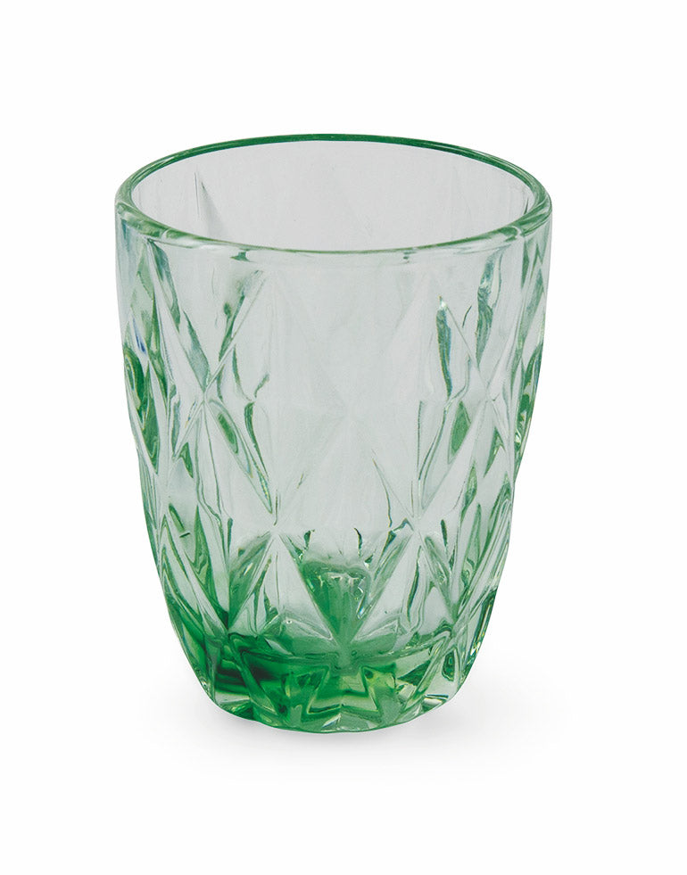 Set 6 Bicchieri Ø8x10 cm in Vetro Villa d'Este Home Tivoli Quarzo Verdi
