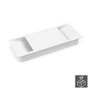 Passacavi da Tavolo Rettangolare 152 x 61 mm da Incasso Plastica Bianco 5 Pezzi Emuca